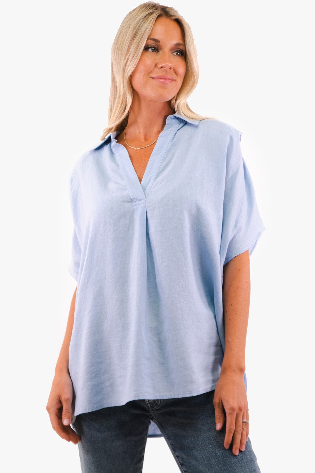 Blouse Culture de couleur Bleu Pale