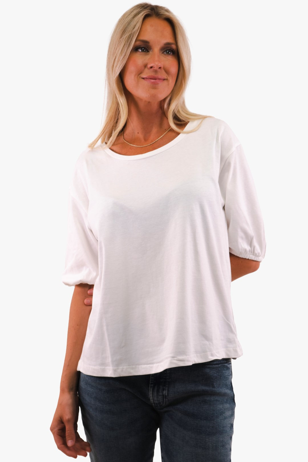 Haut Cream de couleur Blanc Neige