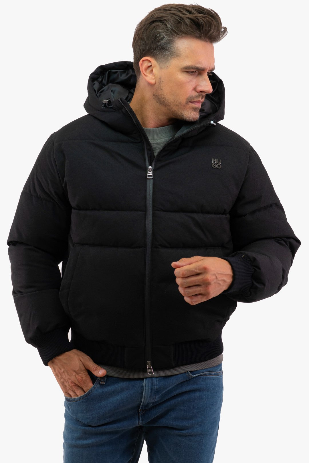 Manteau Hugo Boss de couleur Noir