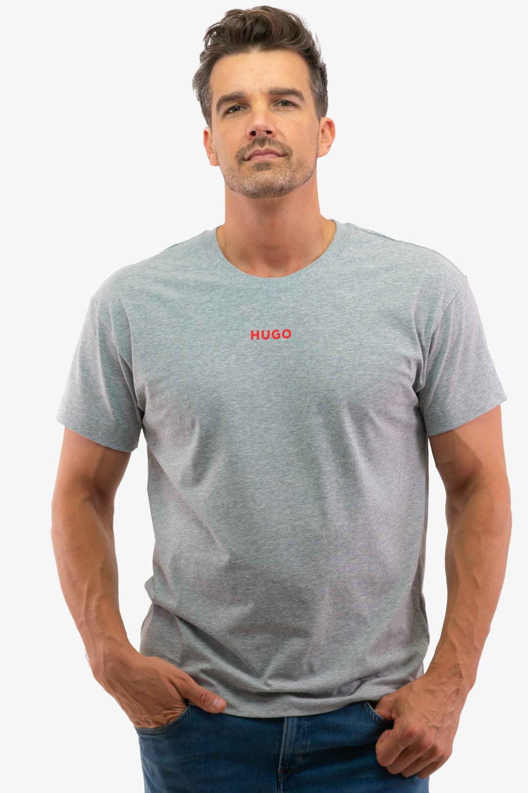 T-Shirt Hugo Boss de couleur Gris