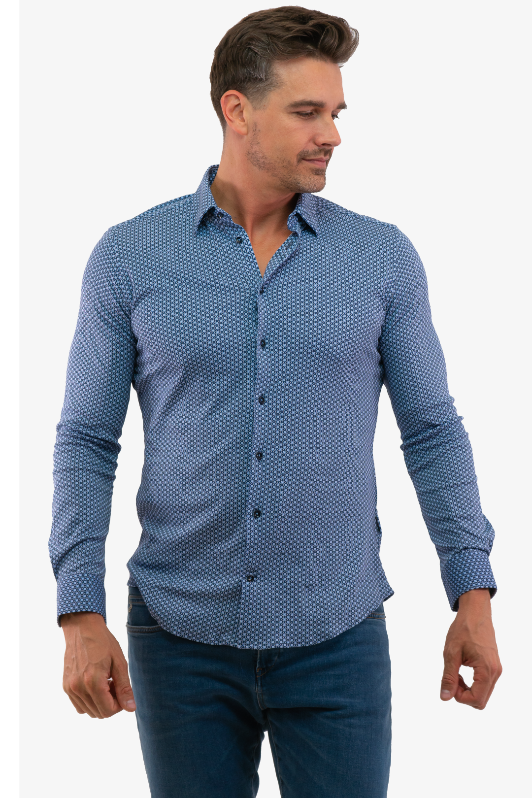 Chemise Hörst de couleur Bleu