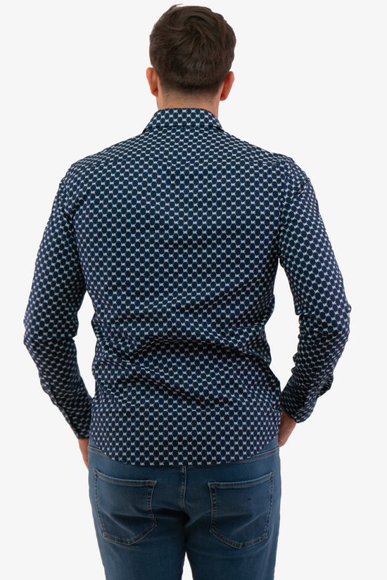 Chemise Logo Michael Kors de couleur Marine