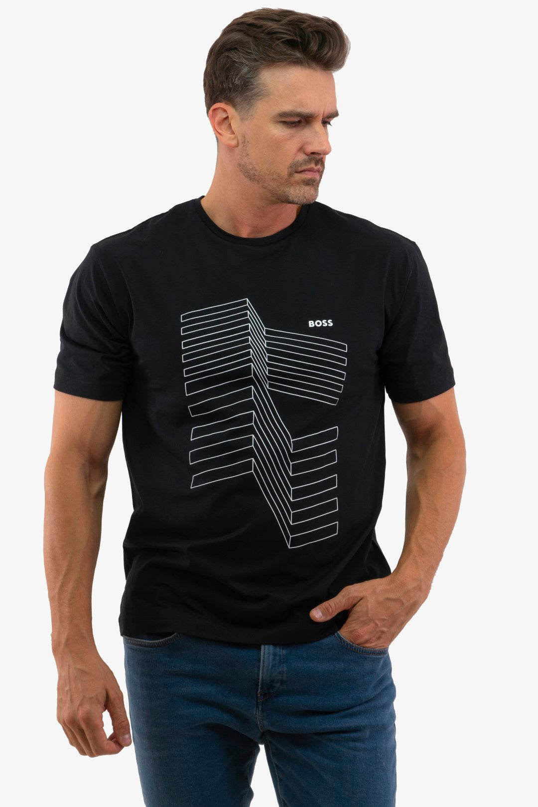 T-Shirt Hugo Boss de couleur Noir