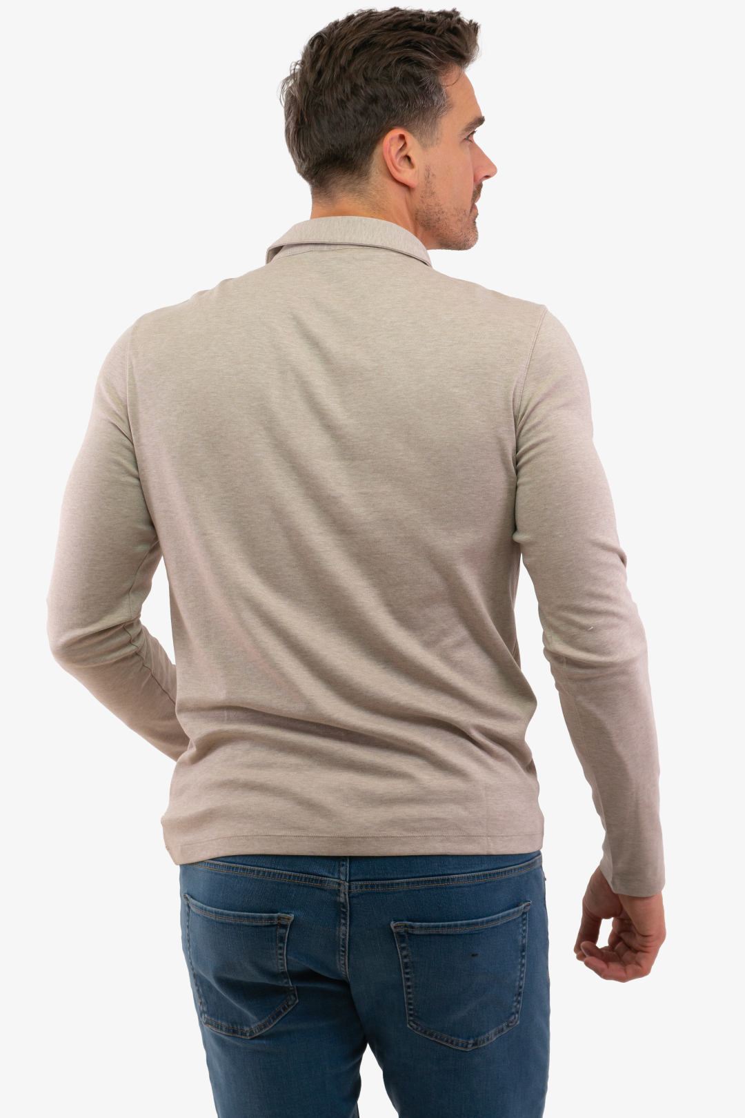 Polo Manches Longues Michael Kors de couleur Beige