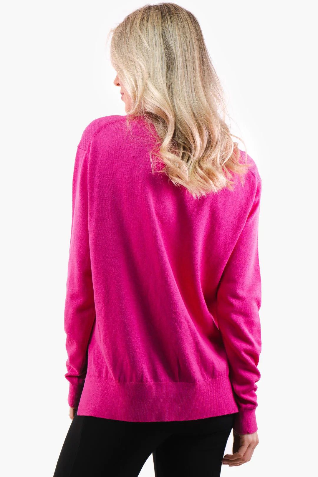 Boutique Option V Neck Michael Kors Sweater in Pink Kors