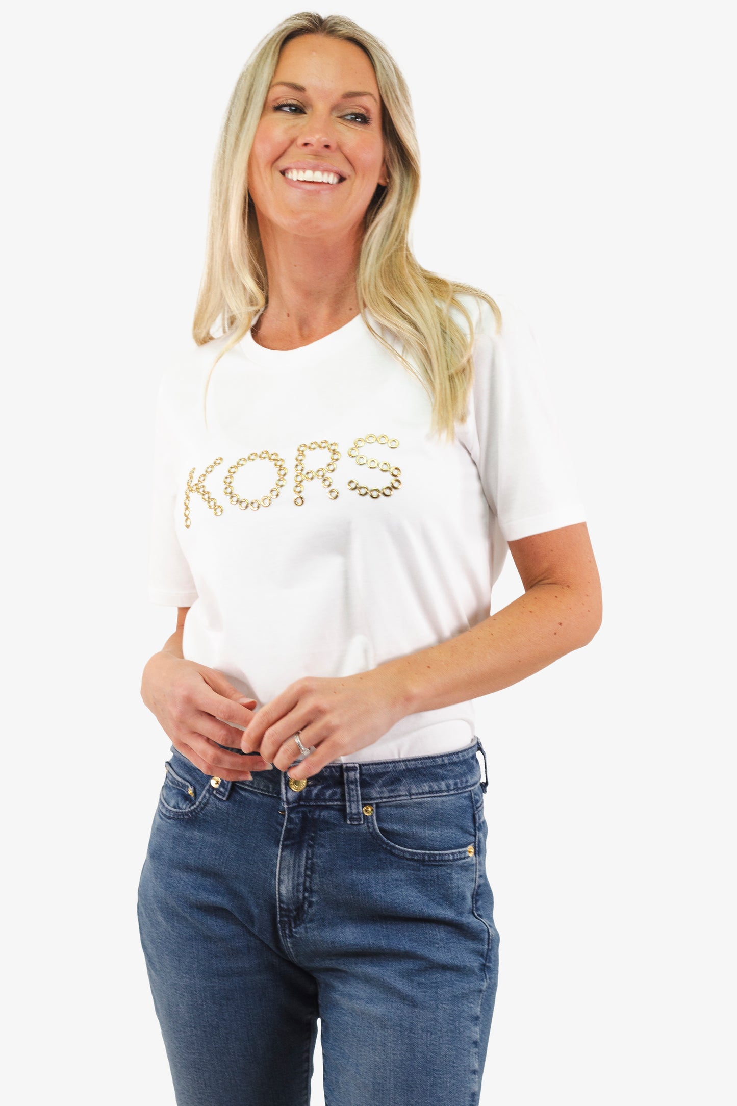 T-Shirt Michael Kors de couleur Blanc