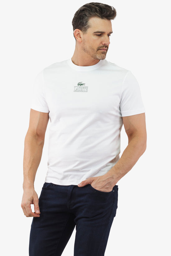 T-Shirt Lacoste de couleur Blanc