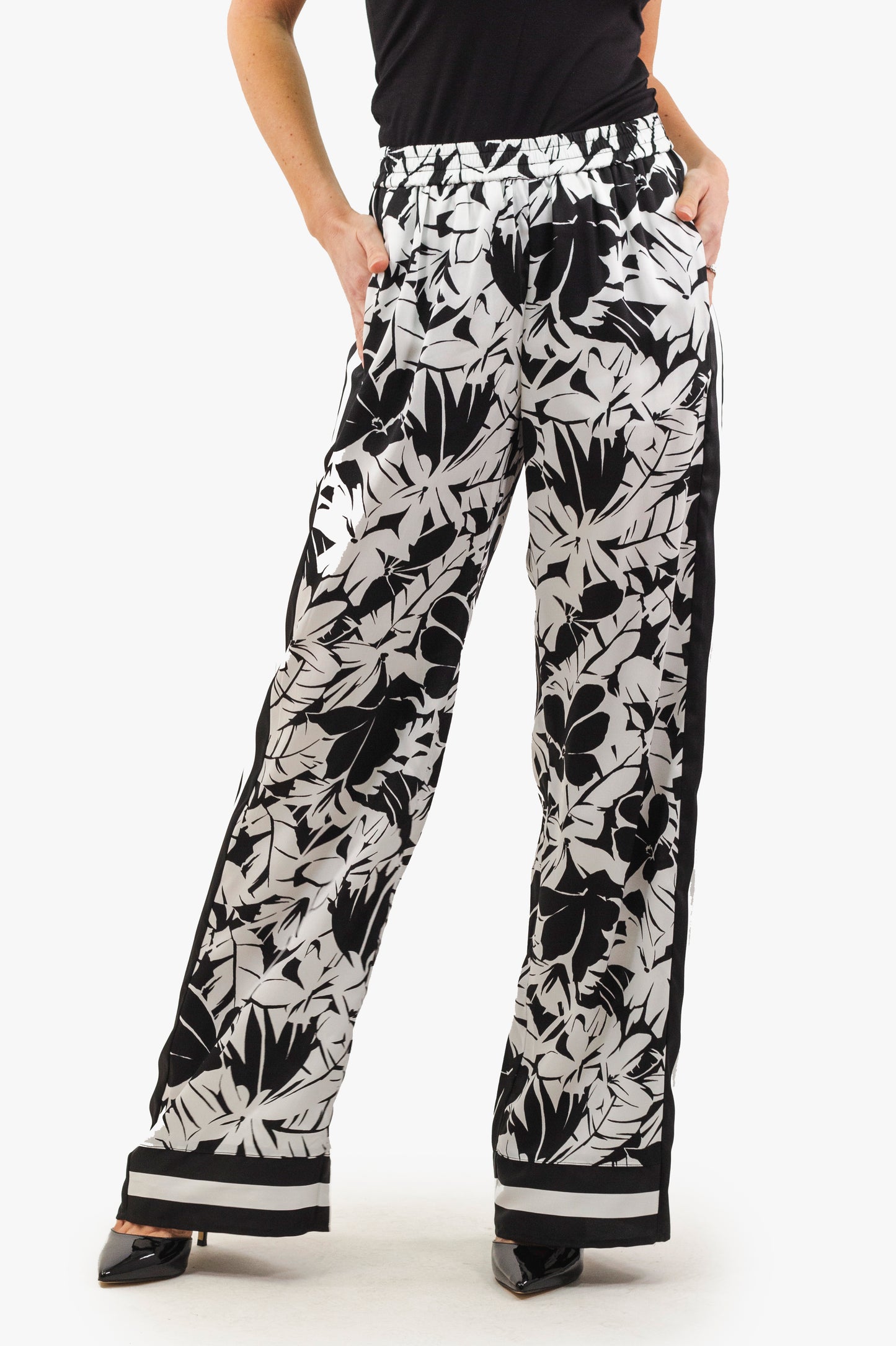 Pantalon Michael Kors de couleur Noir/Blanc