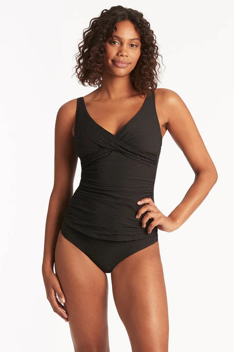 Tankini Multifit Sea Level de couleur Noir