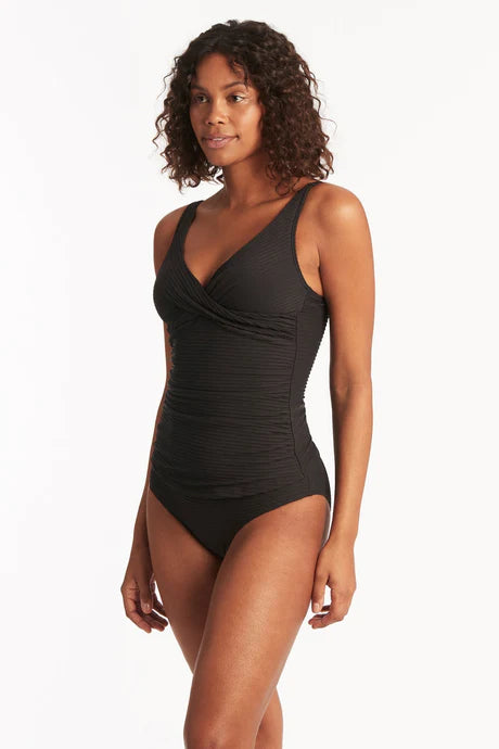 Tankini Multifit Sea Level de couleur Noir