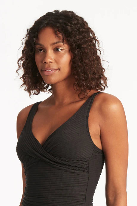 Tankini Multifit Sea Level de couleur Noir