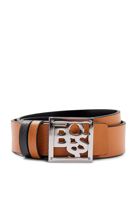 Camel-colored Hugo Boss belt
