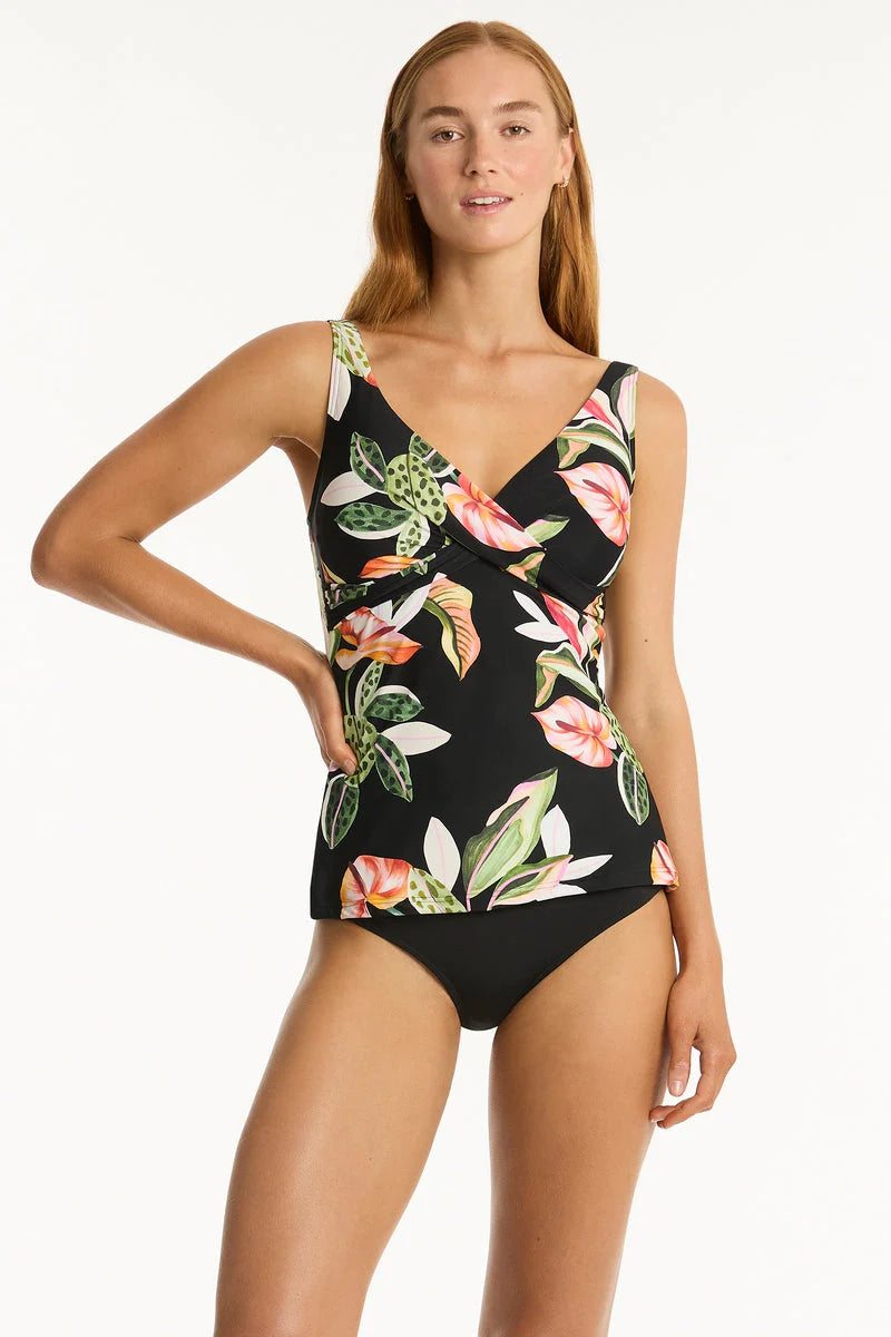 Tankini Sea Level de couleur Noir Multi