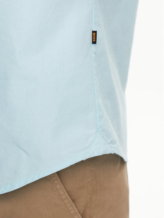 Load image into Gallery viewer, Chemise à manches courtes Hugo Boss de couleur Bleu
