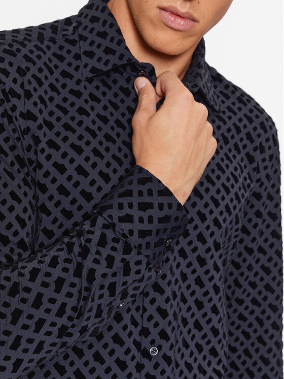 Chemise Hugo Boss de couleur Noir