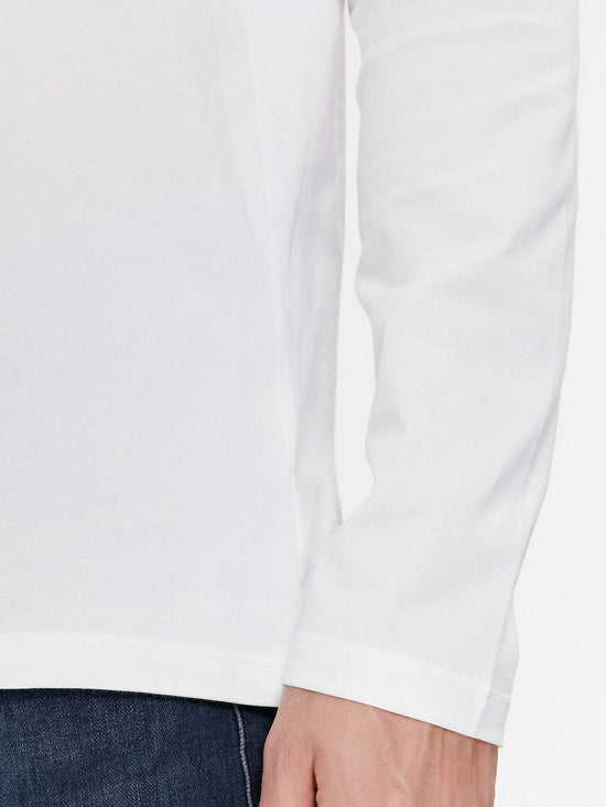 T-Shirt Manche Longue Hugo Boss de couleur Blanc