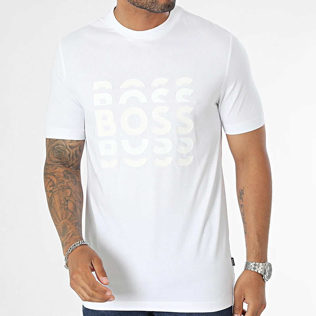 T-Shirt Hugo Boss de couleur Blanc