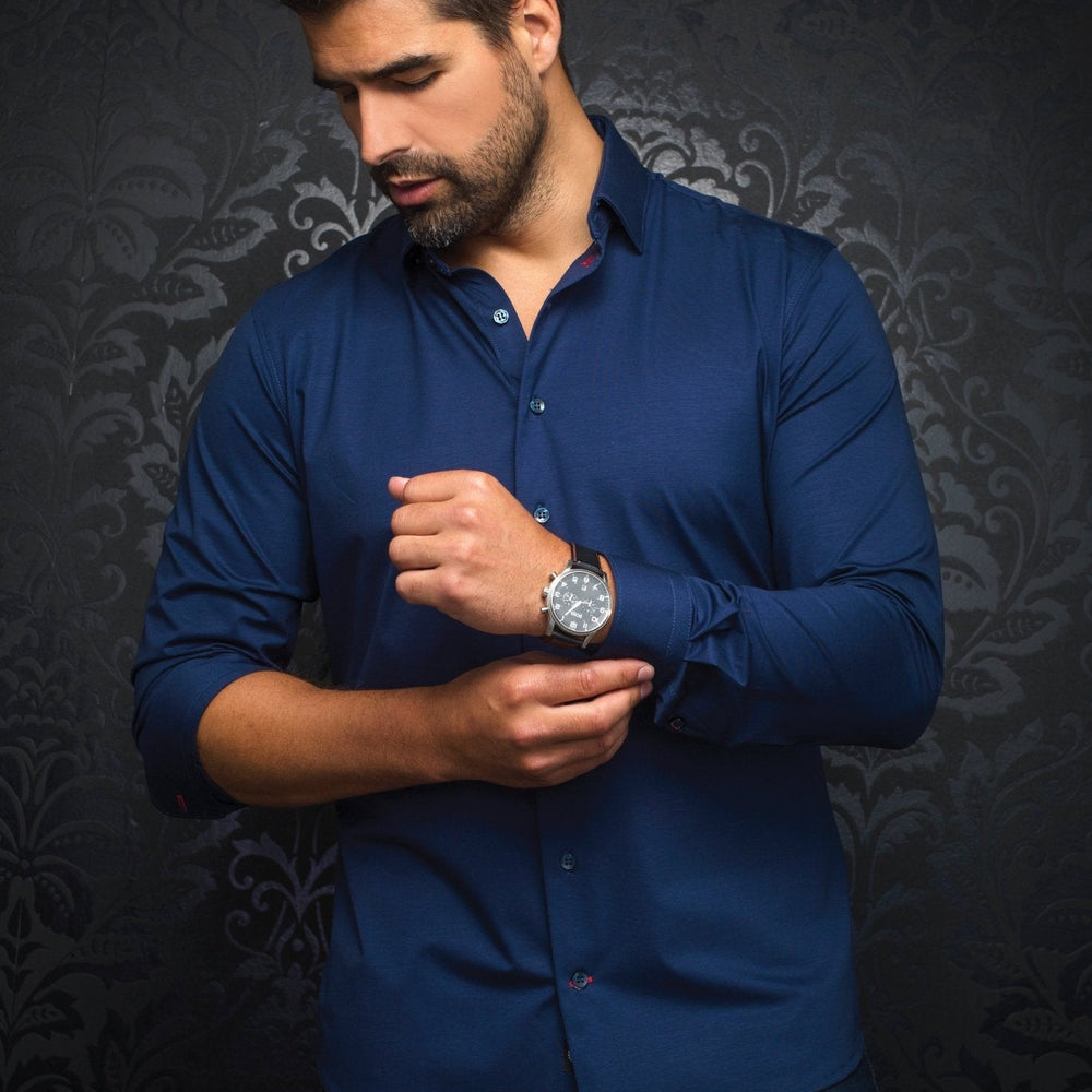 CHEMISE | ALEXANDER-SLD, Navy - AU NOIR
