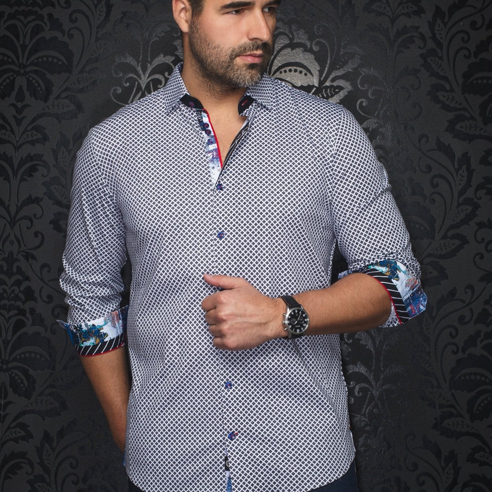 CHEMISE | FIERO, White Black - AU NOIR
