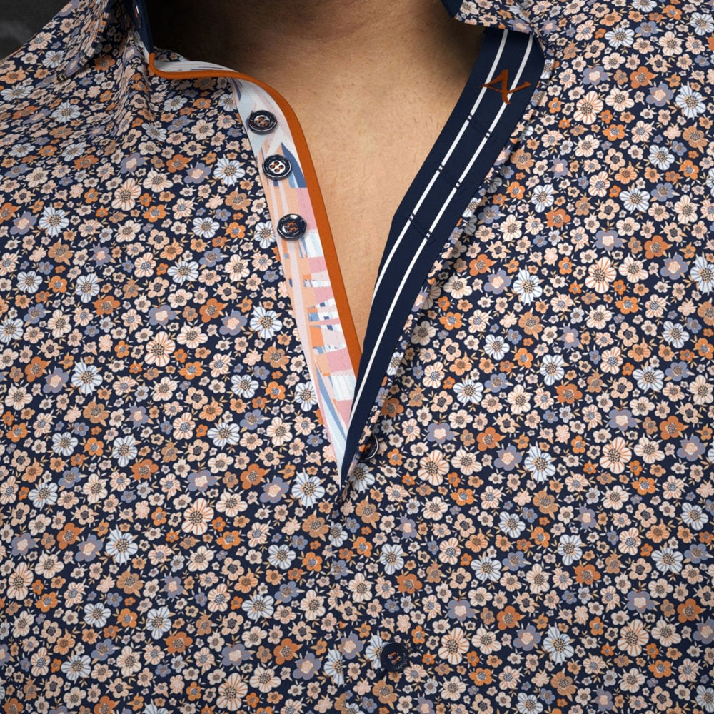 
                  
                    CHEMISE | HAYLO, Navy Orange - AU NOIR
                  
                