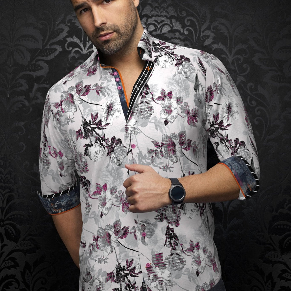 CHEMISE | PEYLON, White Pink - AU NOIR