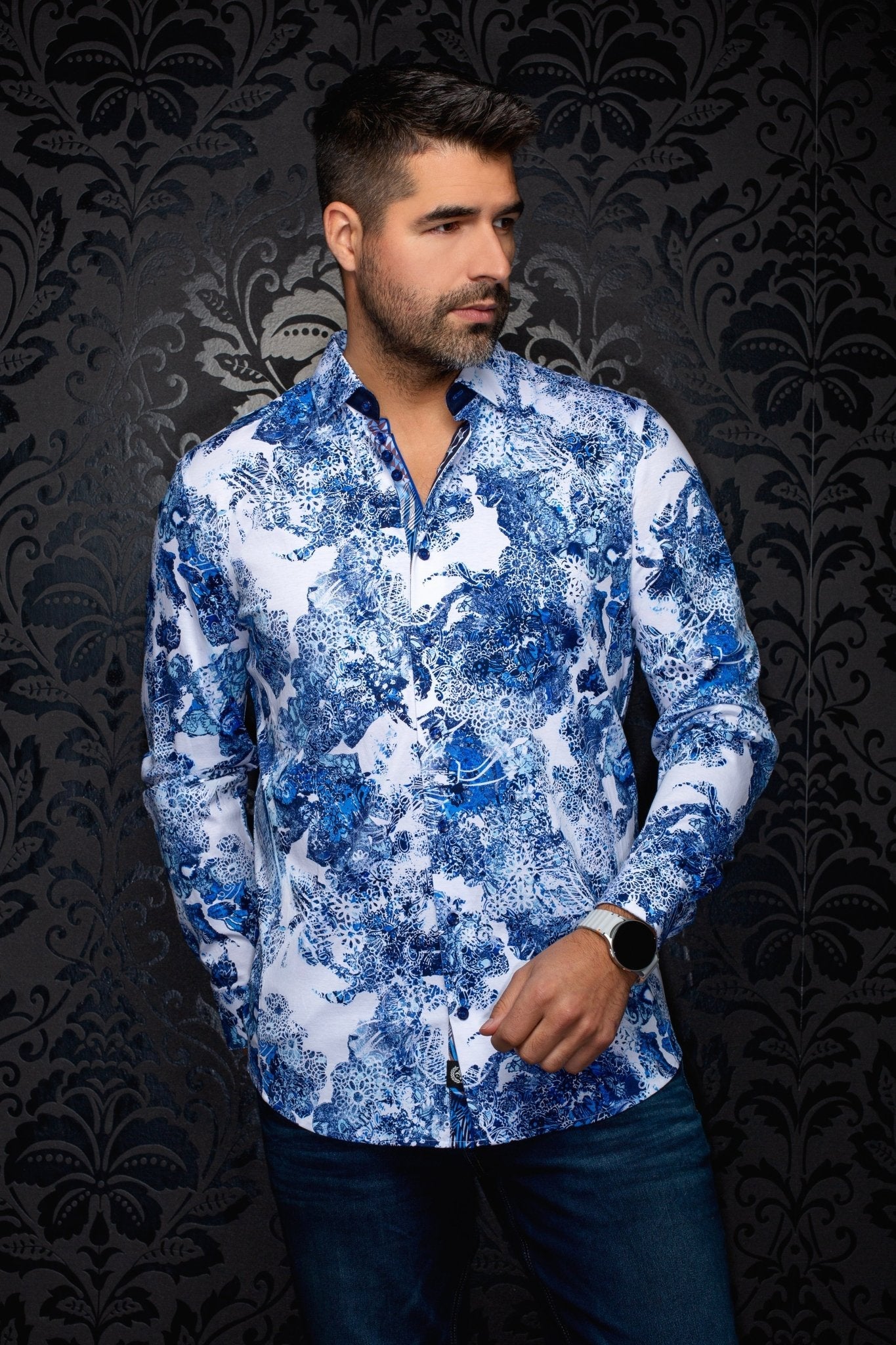 CHEMISE | WISTERIA, Blue - AU NOIR