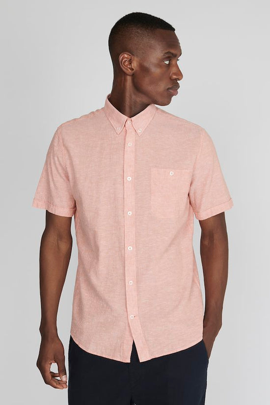 Chemise Manche Courte Matinique de couleur Corail