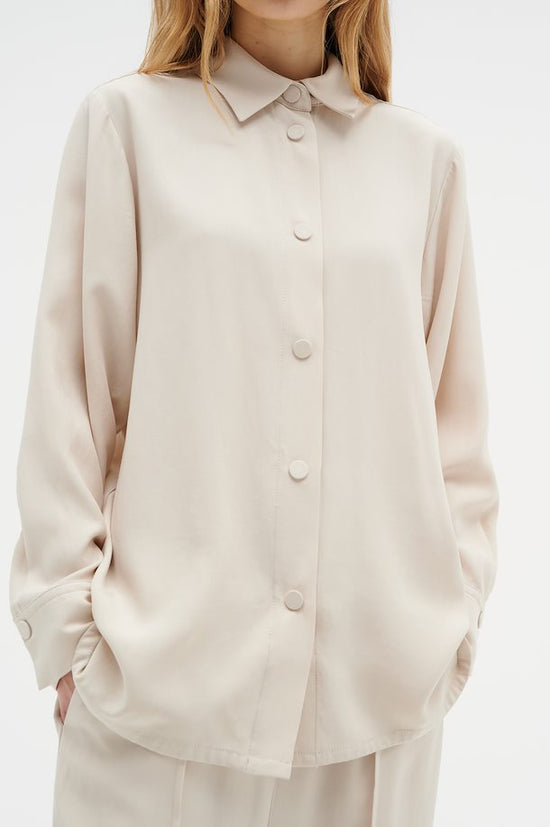 Blouse Inwear de couleur Blanc Casse