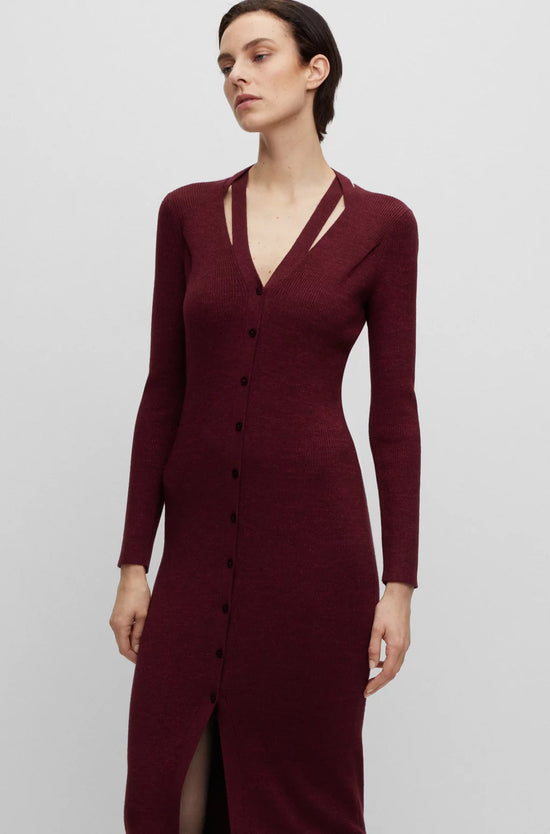 Robe Hugo Boss de couleur Prune