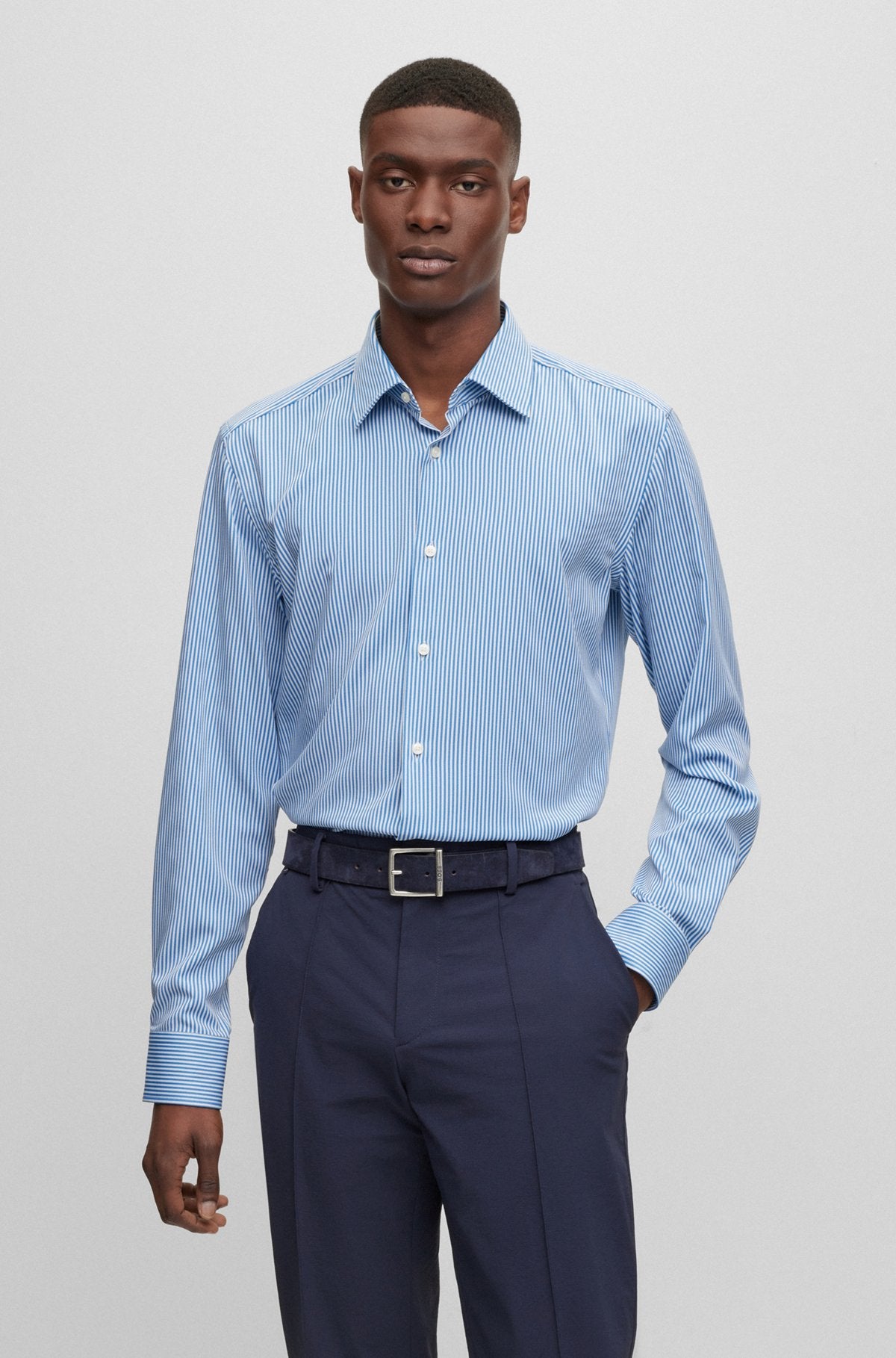 Chemise Hugo Boss de couleur Bleu Pale