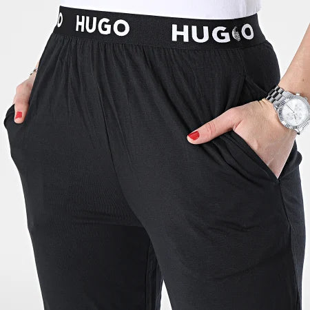 Bas De Pyjama Hugo Boss de couleur Noir