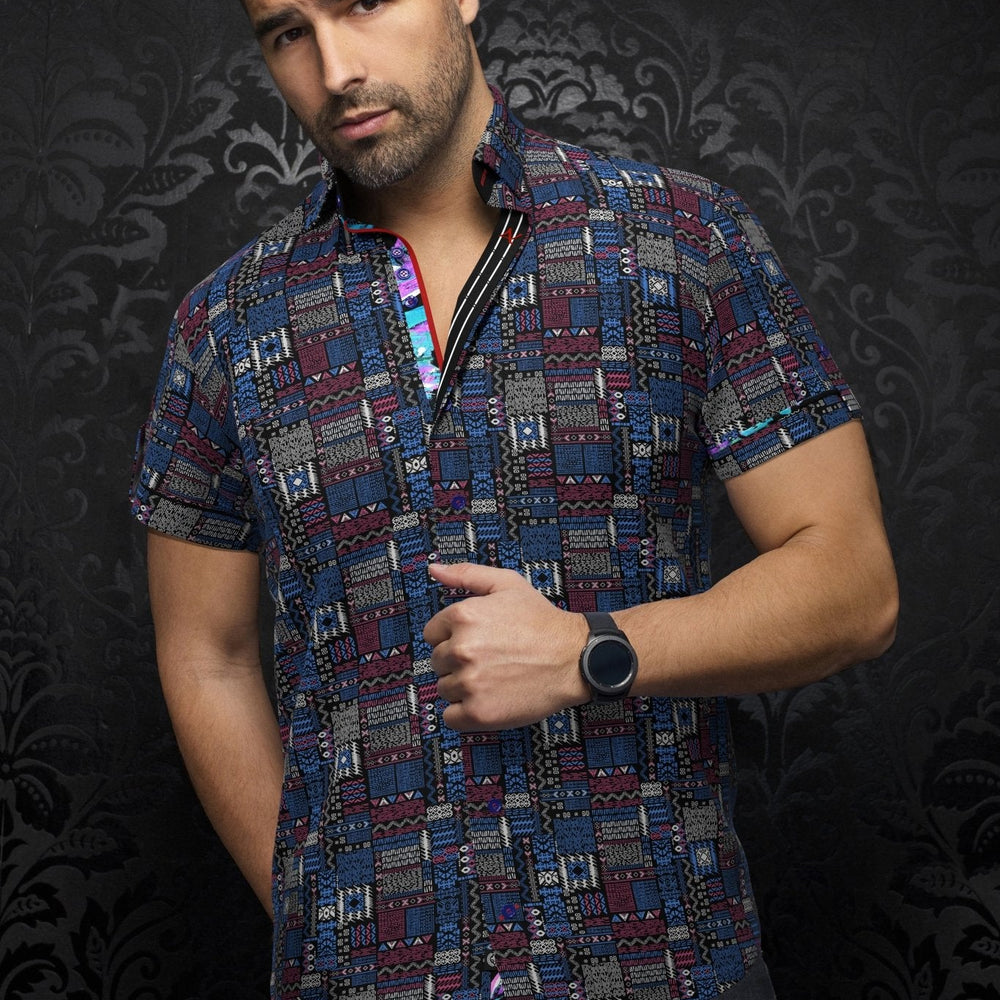 MANCHES COURTES EXTENSIBLE | FINLAY, Black Multi - AU NOIR