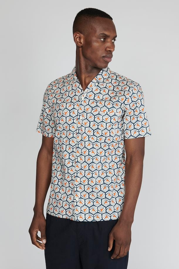 Chemise Manche Courte Matinique de couleur Mandarine