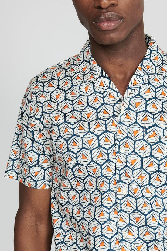 Chemise à manches courtes Matinique de couleur Mandarine