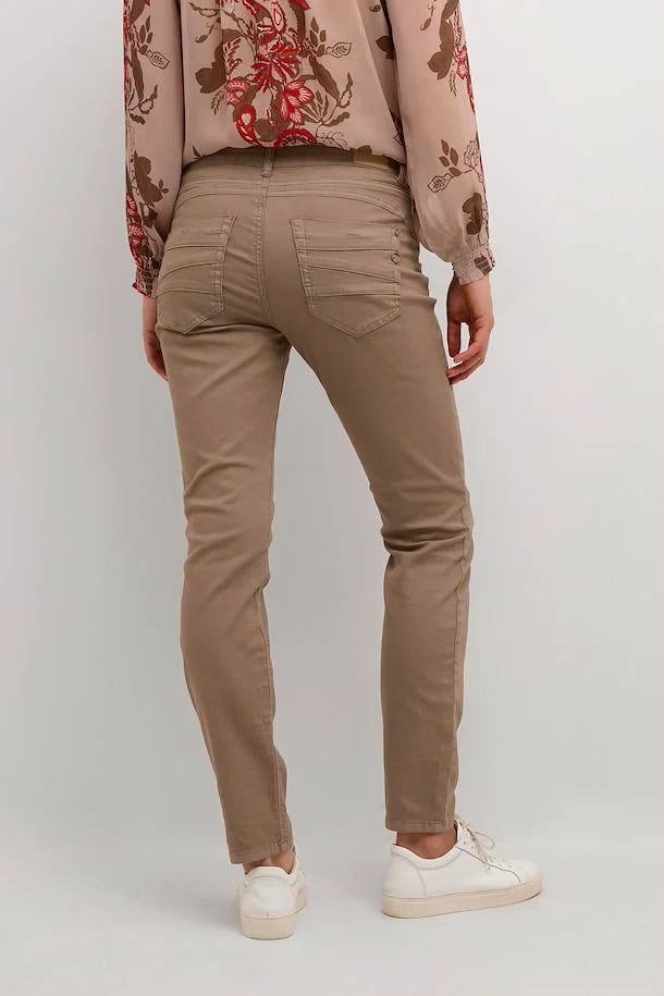 Pantalon Cream de couleur Taupe