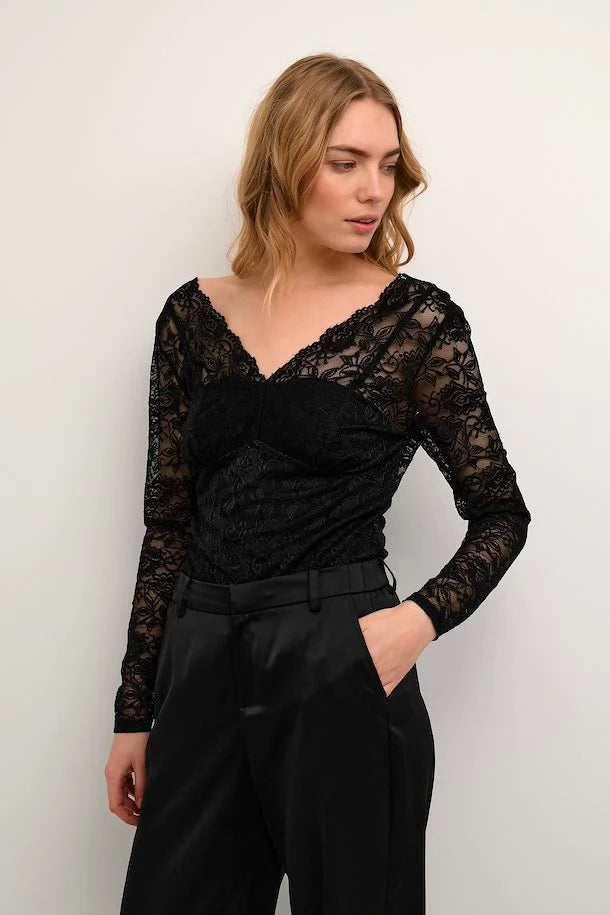 Chemisier noir dentelle cheap