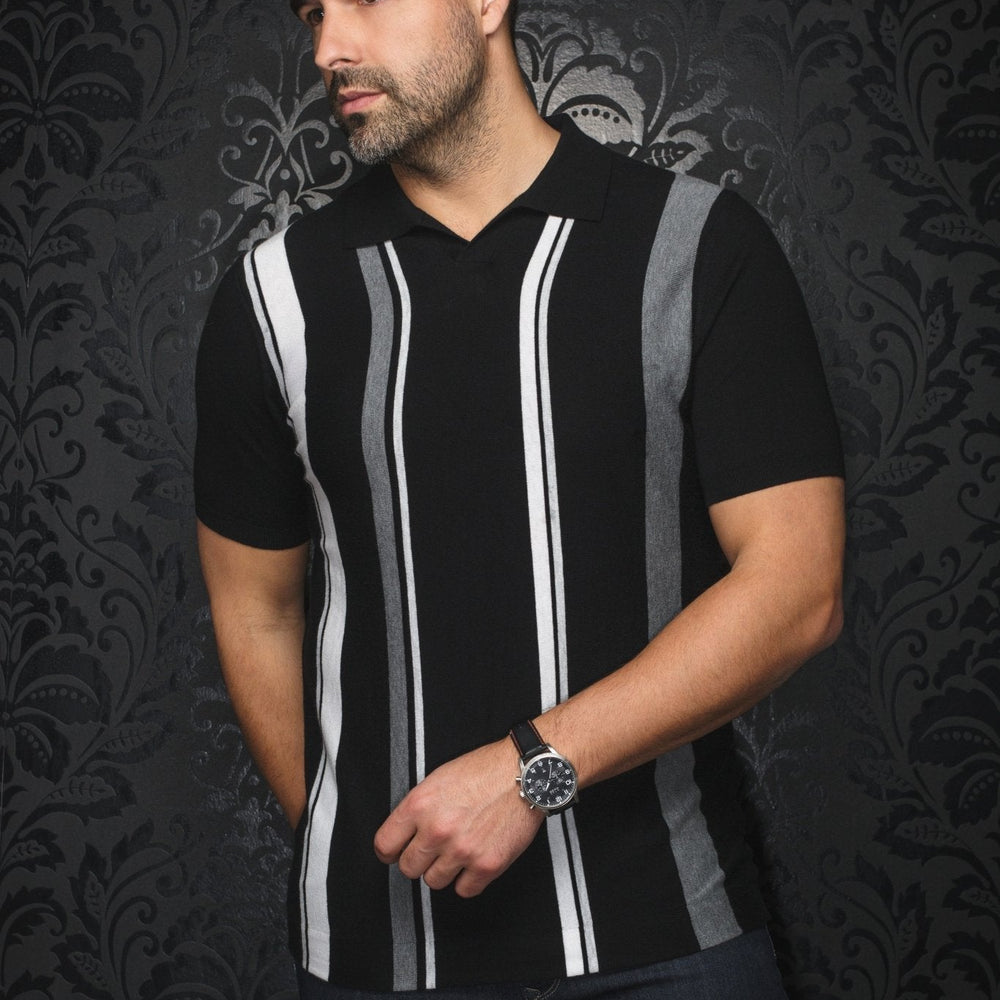 POLO LAINE DE MÉRINOS | AVERY, Black - AU NOIR