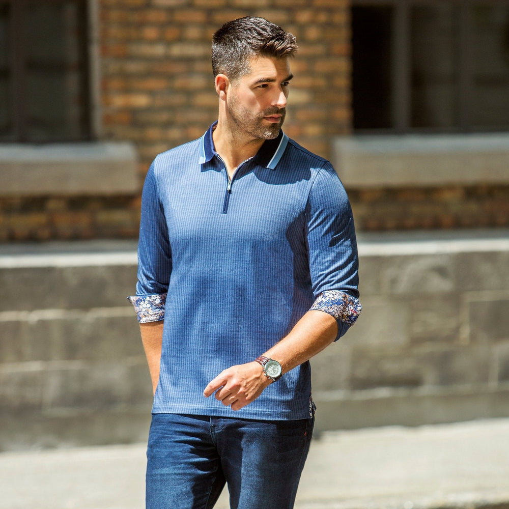 
                  
                    POLO MANCHES LONGUES | FEDERICO, Blue - AU NOIR
                  
                