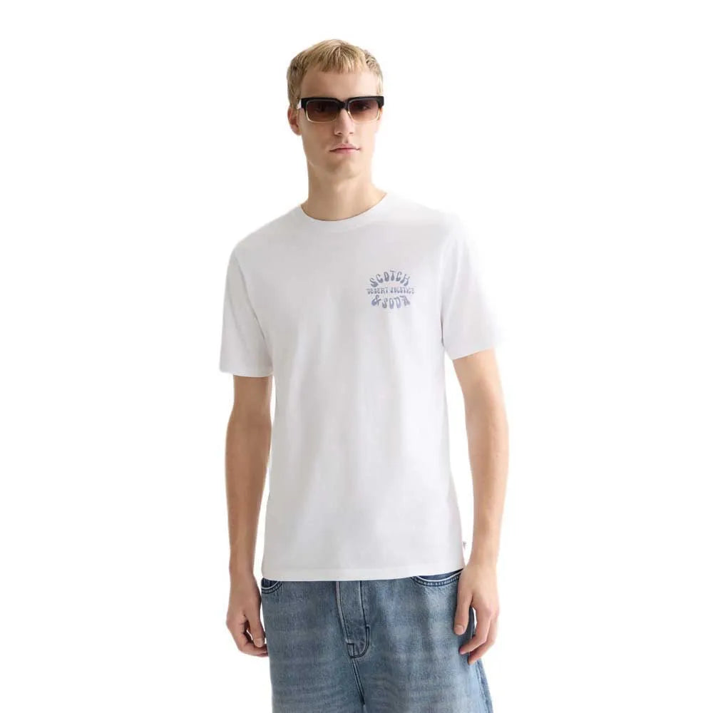 T-Shirt Scotch&Soda de couleur Blanc (SCOT-183121-101) – Boutique Option