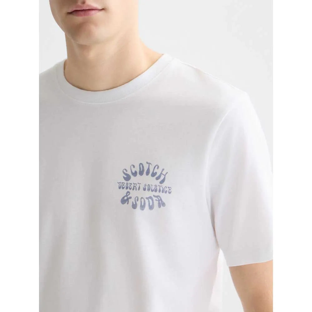 T-Shirt Scotch&Soda de couleur Blanc (SCOT-183121-101) – Boutique Option