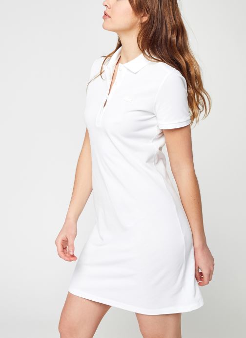 Robe Polo Lacoste de couleur Blanc