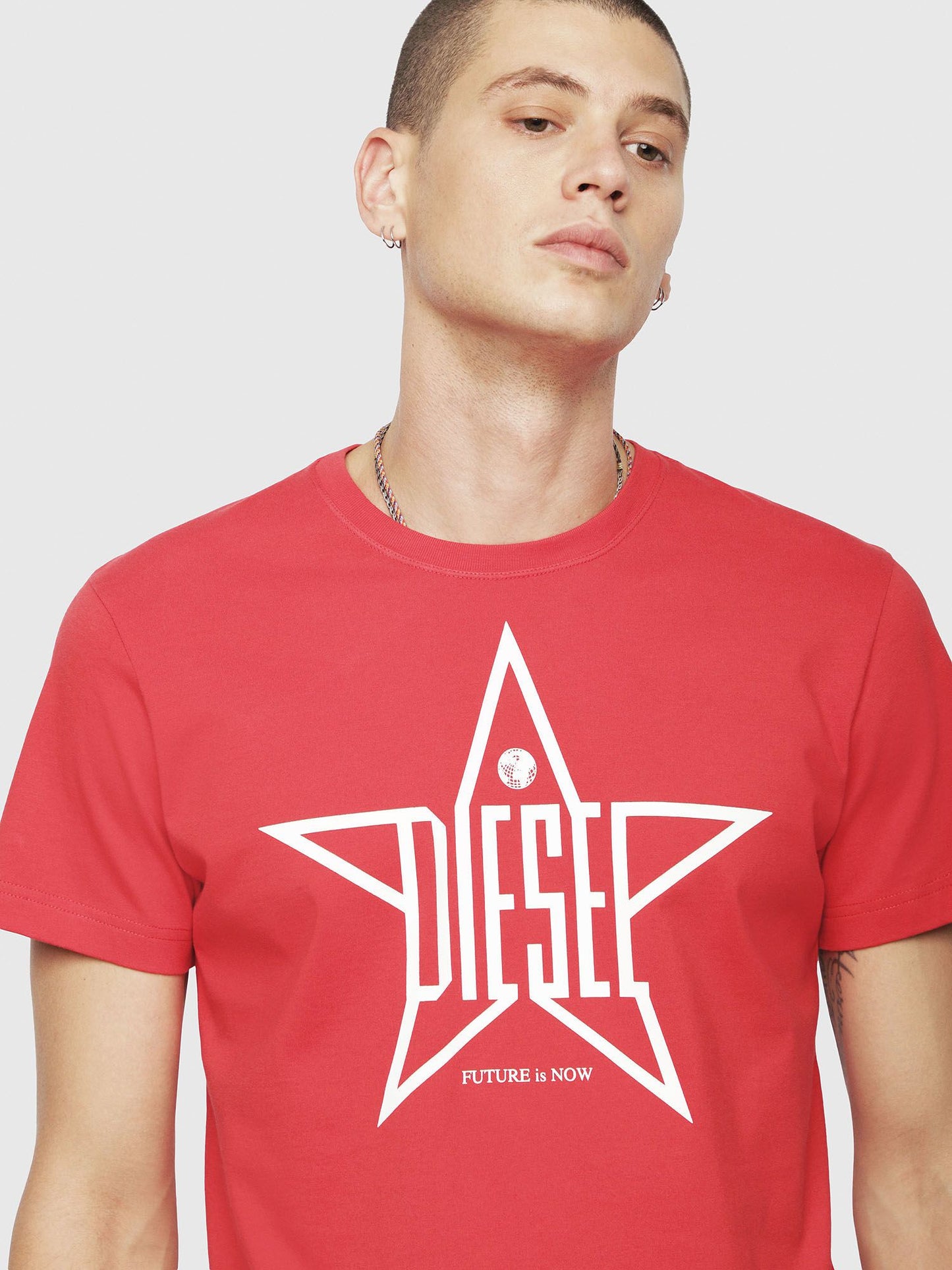 T-Shirt Diesel ROUGE (DIES-00SNRE0091A)-Boutique Option