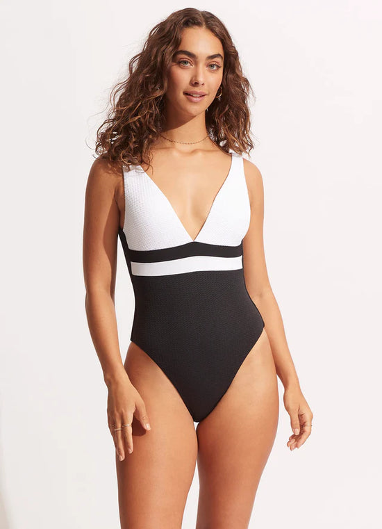 Maillot Seafolly de couleur Noir/Blanc