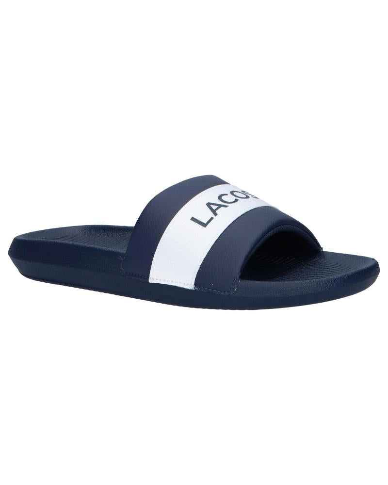 Sandale Logo Lacoste de couleur Marine/Blanc