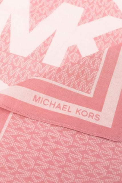 Foulard Logo Mk Michael Kors De Couleur Rose Femme