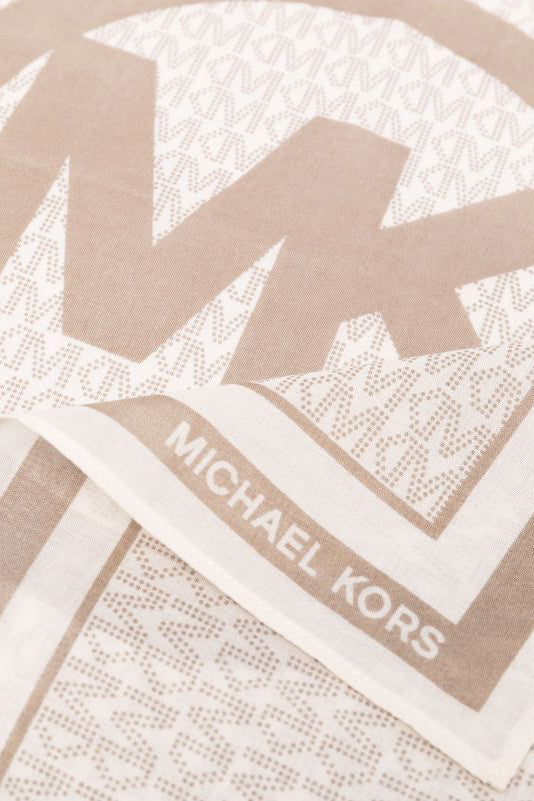 Foulard Logo Mk Michael Kors De Couleur Os Femme