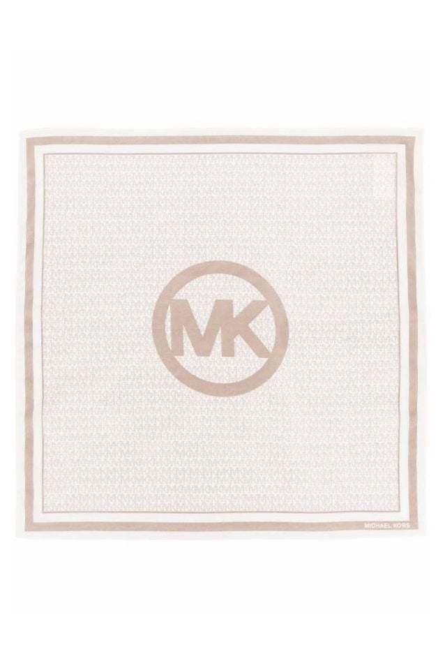 Foulard Logo Mk Michael Kors De Couleur Os Femme