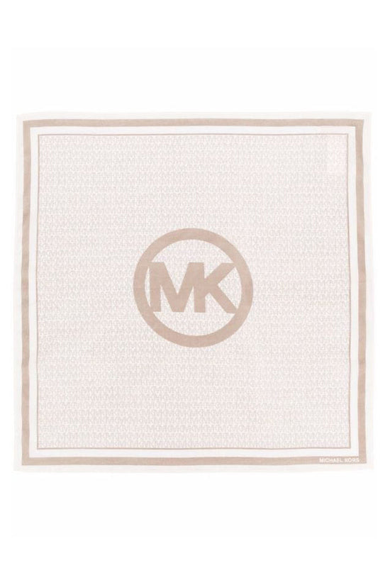 Foulard Logo Mk Michael Kors De Couleur Os Femme