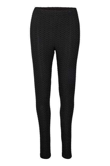 Legging Kaffe De Couleur Noir Femme