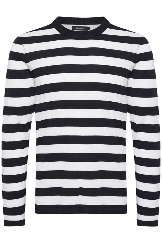 Chandail Ligné Matinique De Couleur Marine (Mati-30205171-194011) Homme